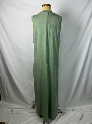 Sage O-Neck Dress