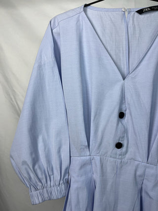 Periwinkle Poplin Romper