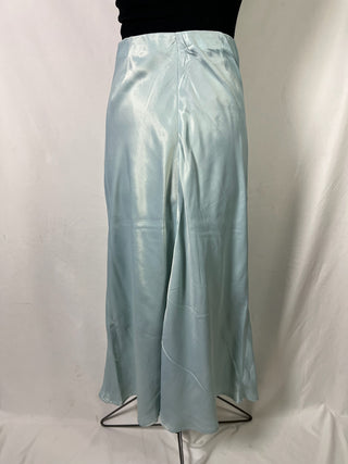 Pearly-Blue Satin Skirt