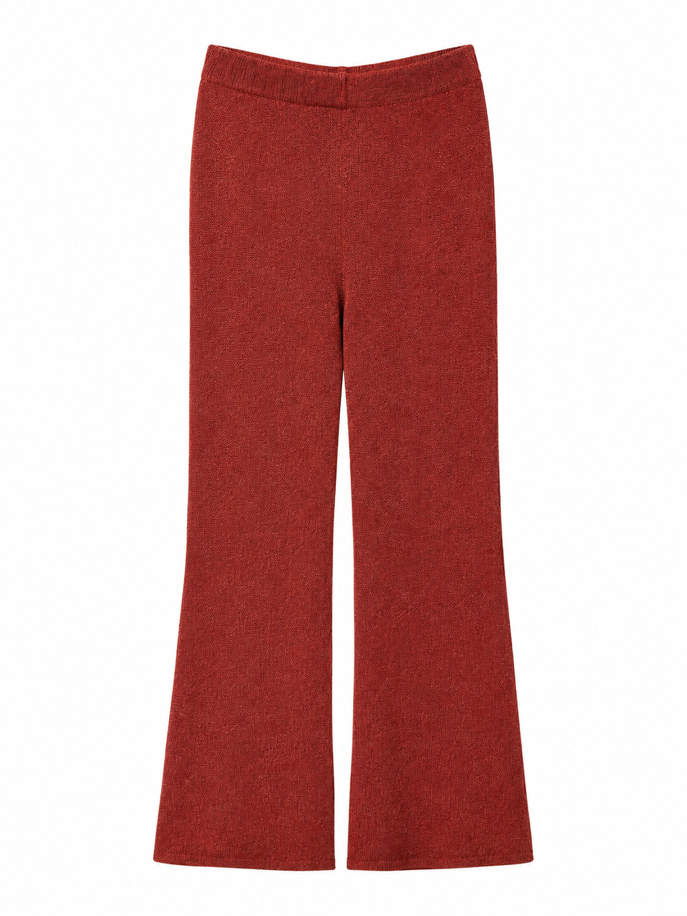Rust Knit Straight Pants
