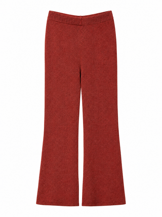 Rust Knit Straight Pants