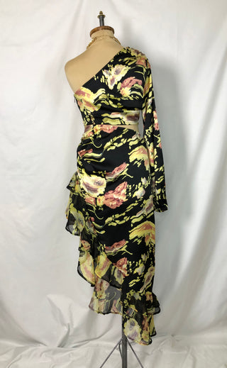 Side Cut Ruffle Dress