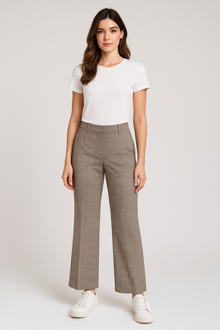 Glen Plaid Tailored Pants