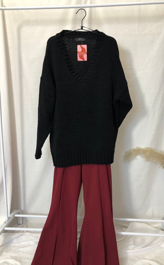Maroon Flare Pants