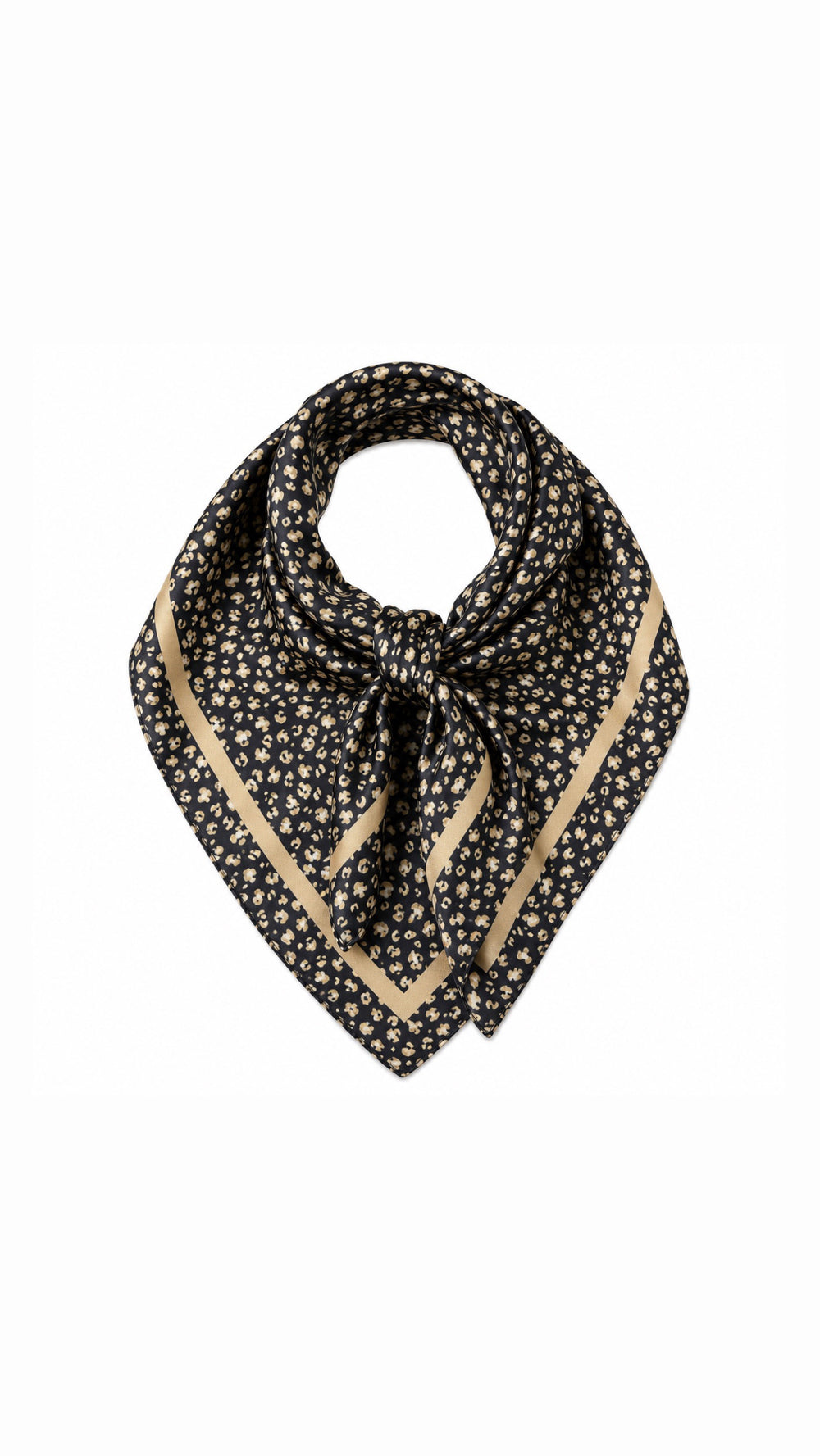 Leopard Satin Square Scarf