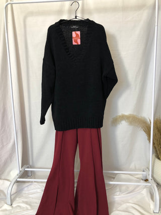 Maroon Flare Pants
