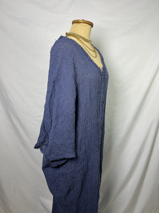 Midnight Fringe Kaftan Dress
