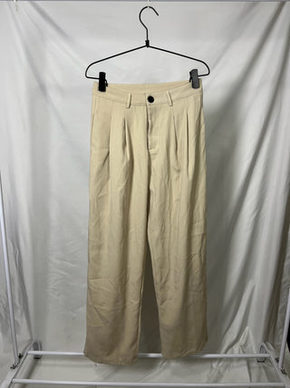 Pleated Tailored Wide-Leg