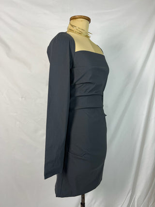 Structured Slate Dress