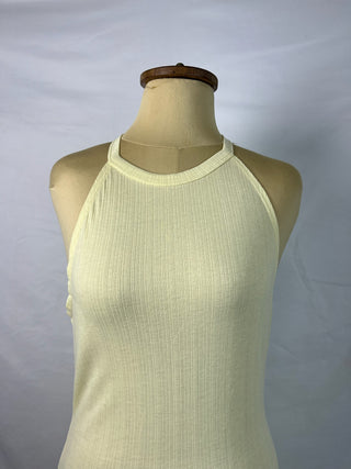 Creamy Halter Dress