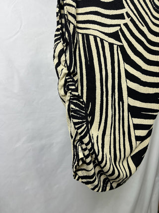 Zebra Scrunched Tee Top
