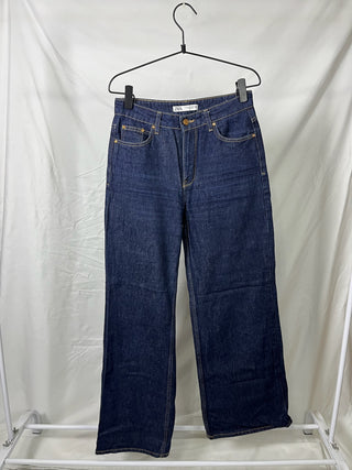 Dark Wide-Leg Jeans