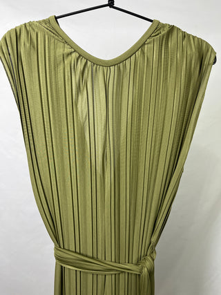Olive Pleated Jumpsuit