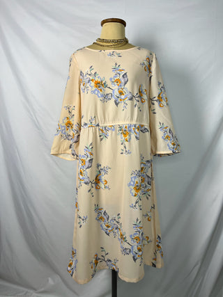Pastel Blossom Midi Dress