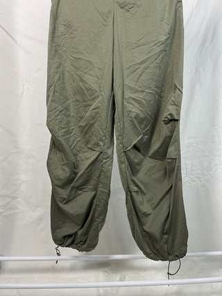 Olive Drawstring Parachute Pants