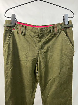 Olive Zip-Hem Pants