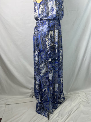 Blue Patchwork Dress
