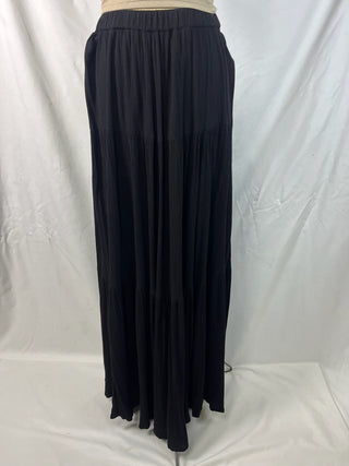 Black Tiered Maxi Skirt