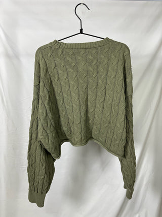 Olive Cable Knit Sweater