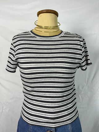 Monochrome Striped Tee