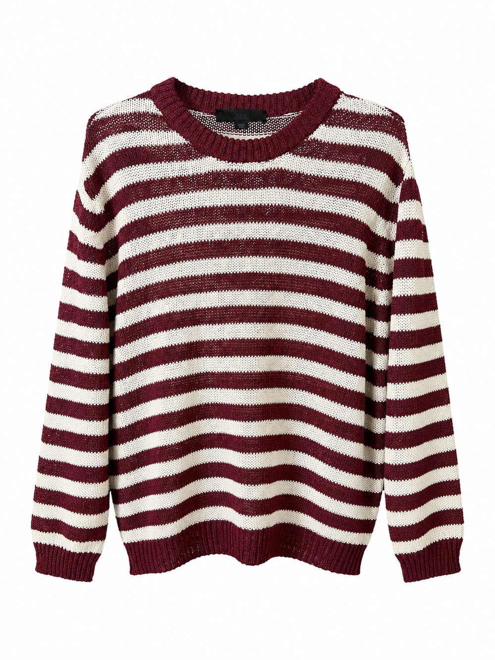 Burgundy Striped Sweater