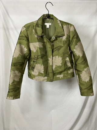 Floral Jacquard Cropped Jacket