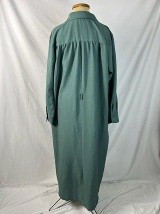 Sage Green Oversized Shirt Maxi Dress