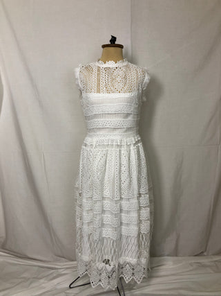 Lace Calf-Length Dress