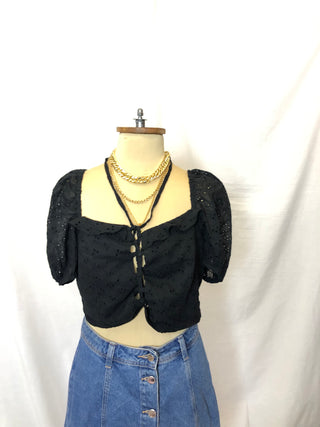 Lace Up Cropped Top