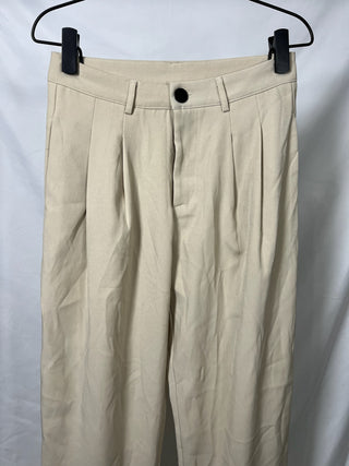 Pleated Tailored Wide-Leg