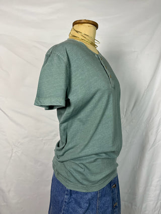 Sage Button-Up Tee