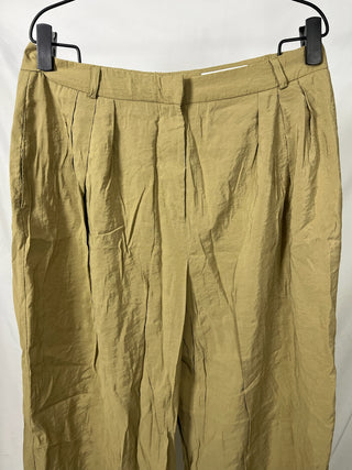 Cigar Pleated Wide-Leg