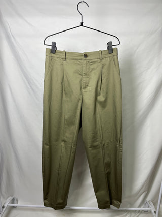 Olive Back-Elastic Pants