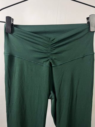 Emerald Scrunch Flare Leggings