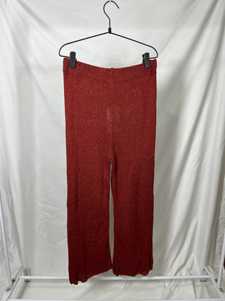 Rust Knit Straight Pants