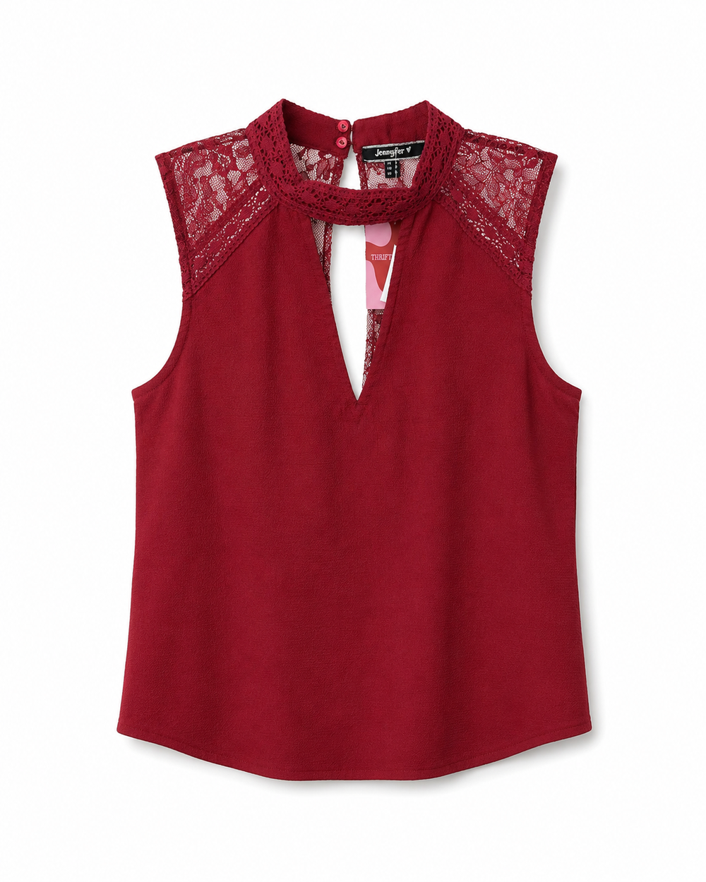 Red Wine Lace Blouse