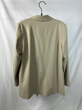 Sand Double-Breasted Blazer