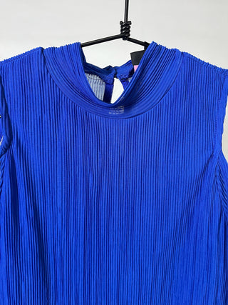Royal Blue Cold-Shoulder Blouse