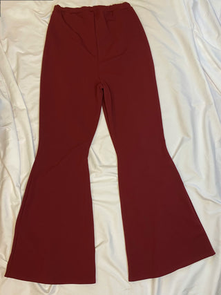 Maroon Flare Pants