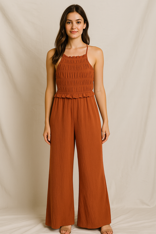 Smocked Top Jumpsuit