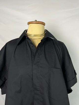 Cropped Button-Up Shirt