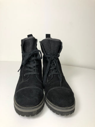 Tommy Hilfiger Black Suede Combat Boots