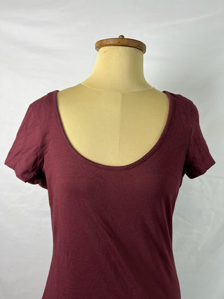 Maroon Basic Dress