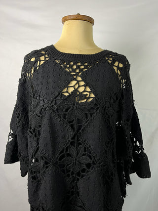 Noir Boheme Crochet Dress