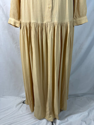 Sand Beige Textured Maxi Dress
