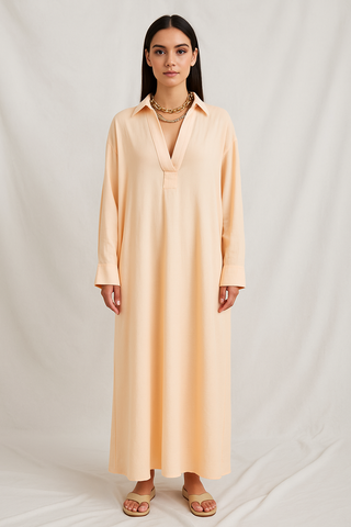 Peachy Collared Dress