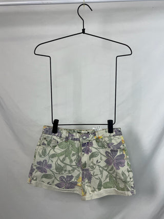 Pastel Petal Denim Shorts