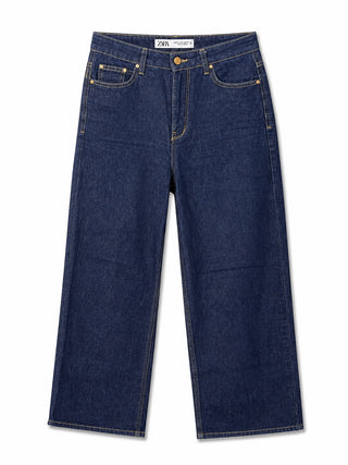 Dark Wide-Leg Jeans
