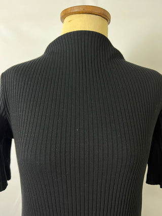 Black Ribbed Dress