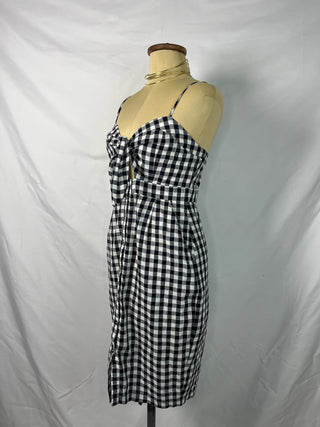 Gingham Cut-Out Dress